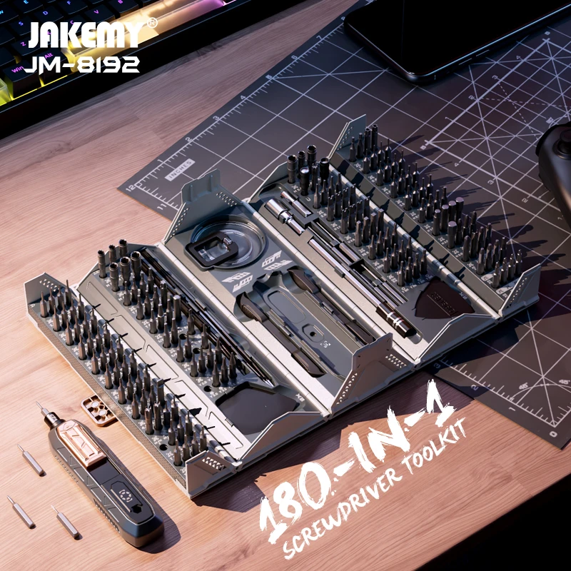 Electronics Repair Gadgets - JM-8192 jakemy ชุดเครื่องมือไขควงความแม่นยำ180ฟังก์ชันใน1สำหรับซ่อมโทรศัพท์ขนาดเล็กสำหรับกล้องอุปกรณ์อิเล็กทรอนิกส์