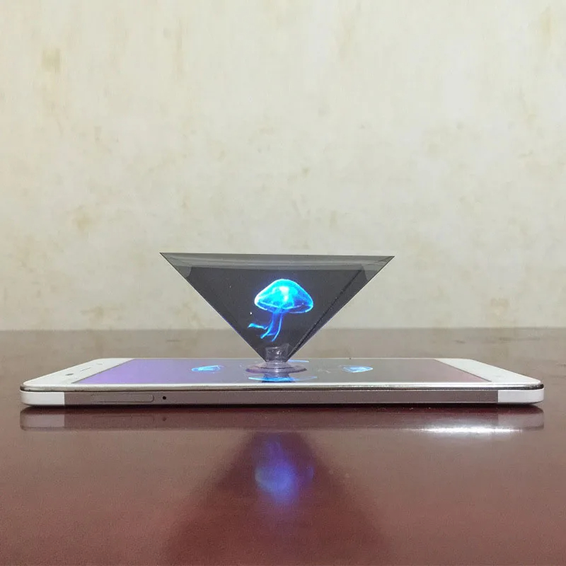 Digital Magnifier Reading - โปรเจคเตอร์แสดงผลโฮโลแกรมพีระมิด3D เครื่องขยายสัญญาณวิดีโอหน้าจอมือถือแว่นขยายหน้าจอมือถืออเนกประสงค์สำหรับสมาร์ทโฟน