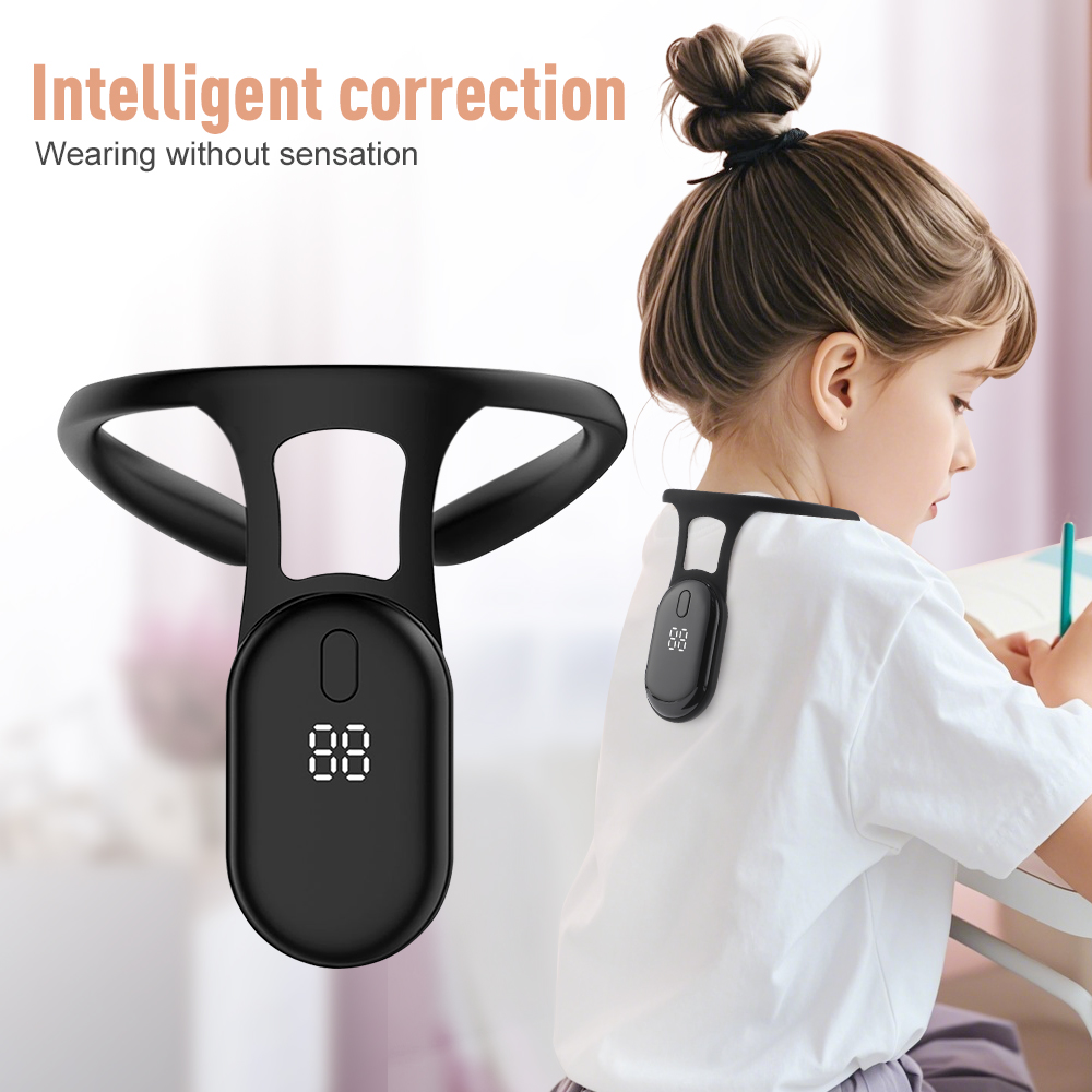 Smart Posture Sensor - เครื่องฝึกท่าทางอัจฉริยะพร้อมระบบเตือนด้วยการสั่นสะเทือน, เซ็นเซอร์เตือนท่าทางหลังสำหรับผู้ใหญ่และเด็ก, น้ำหนักเบาสำหรับคอและหลัง