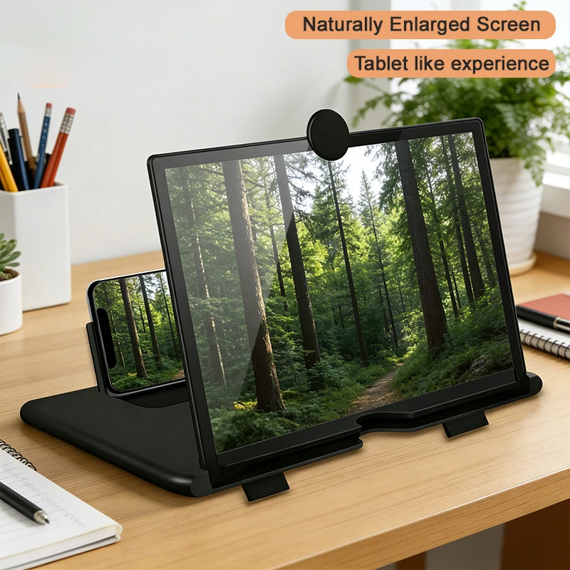 Digital Magnifier Reading - แว่นขยายหน้าจอโทรศัพท์มือถือขนาด 12 นิ้ว ความละเอียดสูงพิเศษ สำหรับการดูทีวีแบบง่าย ใช้งานได้ทั้งแนวตั้งและแนวนอน
