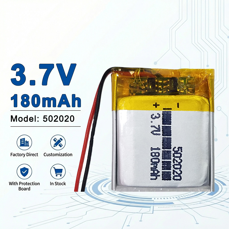 Electronics And Gadgets Ce - แบตเตอรี่ลิเธียมโพลิเมอร์แบบชาร์จได้ 502020 3.7V 180mAh สำหรับอุปกรณ์สวมใส่อัจฉริยะขนาดเล็กและอุปกรณ์อิเล็กทรอนิกส์ขนาดกะทัดรัด 502030