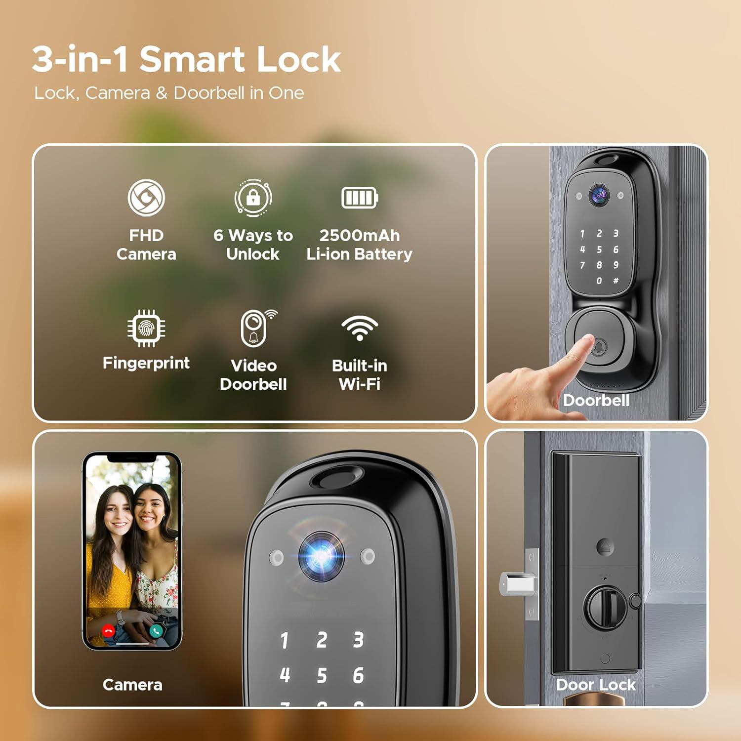 กุญแจล็อคประตูอัจฉริยะ Tuya Wi - Electronics & Gadgets Starting With T บทวิจารณ์และราคา