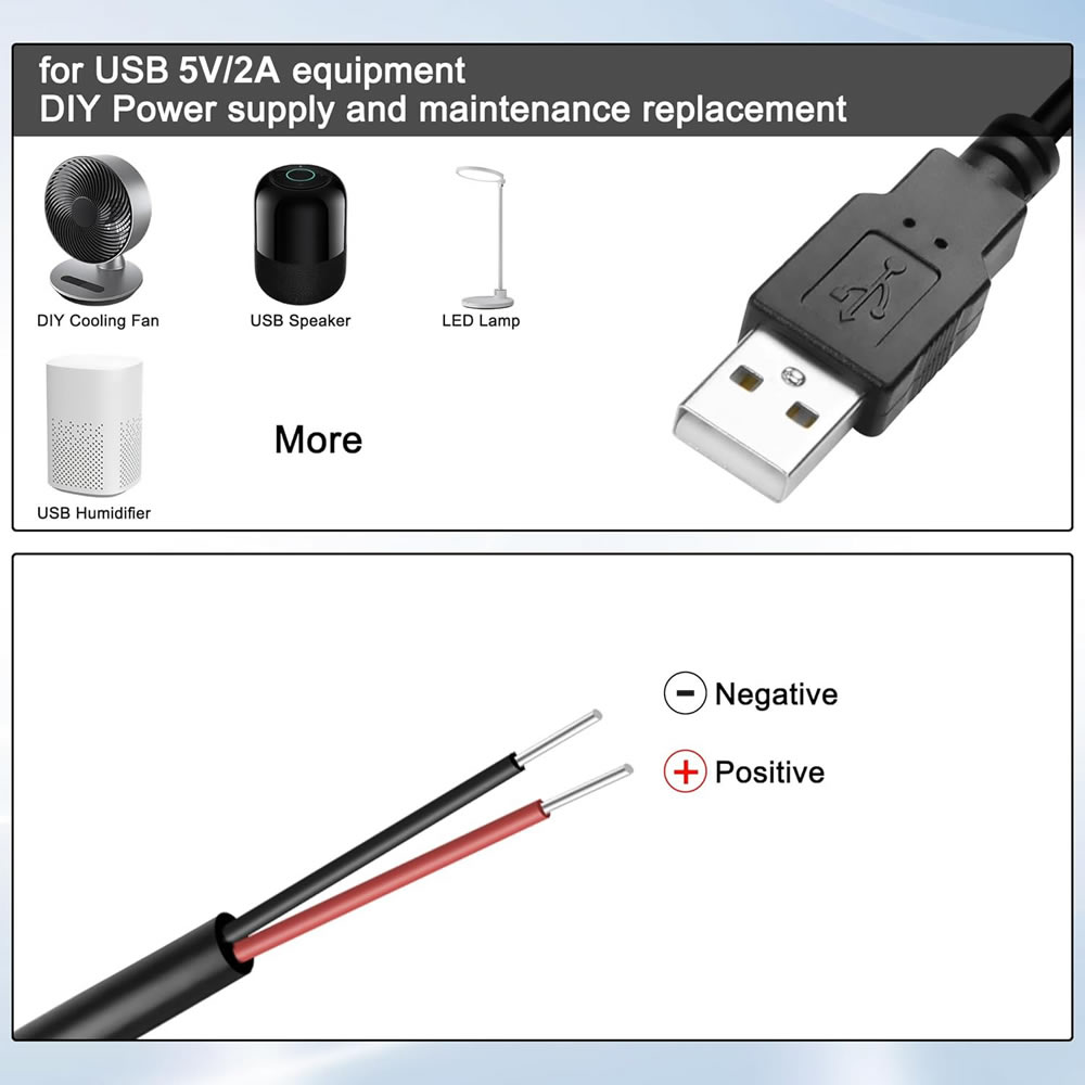 สายไฟ USB แบบ 2 พิน DC หัวต่อ  - Electronics Repair Gadgets บทวิจารณ์และราคา