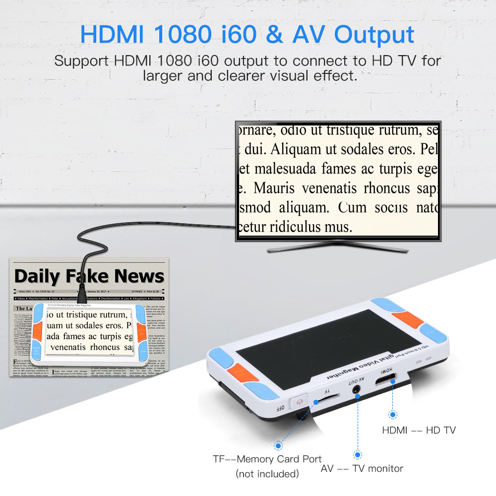 อีโยโย 5.0' นิ้ว LCD 3-48X แว่ - Digital Magnifier Reading บทวิจารณ์และราคา